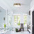 Lucas + McKearn Mosaic Three Light Flush Mount in Silver - FM1158S-RD-16