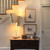 Lucas + McKearn Nettle Luxe Two Light Table Lamp in Gold Stipes - TA1030