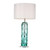 Lucas + McKearn Ponchatrain One Light Table Lamp in Clear Blue Glass - TLG3118