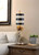 Lucas + McKearn Dominique One Light Table Lamp in Star-Shaped W/Black/Cream Striped - TA1074