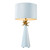 Lucas + McKearn Neo Blue One Light Table Lamp in Le Ciel Blue Cone W/Gold Leafed Anemone - TA1259