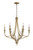 Minka-Lavery Covent Park Six Light Chandelier in Brushed Honey Gold - 1096-740