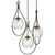 Minka-Lavery Cody Three Light Pendant in Coal And Soft Brass - 1533-726
