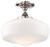 Minka-Lavery One Light Semi Flush Mount in Polished Nickel - 2259-613