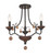 Minka-Lavery Colonial Charm Three Light Semi Flush Mount in Old World Bronze W/Walnut Acce - 2662-723