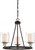 Minka-Lavery Studio 5 Three Light Chandelier in Painted Bronze W/Natural Brush - 3077-416