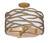 Minka-Lavery Branch Reality Four Light Semi Flush Mount in Ashen Gold - 3715-788