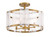 Minka-Lavery Veil Four Light Semi Flush Mount in Legacy Brass - 3635-732
