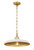 Minka-Lavery Crowne One Light Pendant in Legacy Brass & Off White Cream - 3935-879