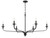 Minka-Lavery Velena Six Light Chandelier in Dark Matte Black - 3826-899