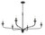 Minka-Lavery Velena Six Light Chandelier in Dark Matte Black - 3826-899