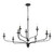Minka-Lavery Velena Nine Light Chandelier in Dark Matte Black - 3829-899