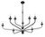 Minka-Lavery Velena Nine Light Chandelier in Dark Matte Black - 3829-899