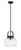 Minka-Lavery Wickglow One Light Pendant in Dark Matte Black - 3937-899