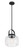 Minka-Lavery Wickglow One Light Pendant in Dark Matte Black - 3937-899
