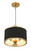 Minka-Lavery Caprio Three Light Pendant in Natural Brushed Brass - 4583-672