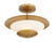 Minka-Lavery Solara Three Light Semi Flush Mount in Legacy Brass - 3943-732