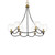 Minka-Lavery Kearney Park Six Light Chandelier in Coal And Soft Brass - 5066-726
