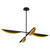 Oxygen Pivot LED Chandelier in Black W/ Aged Brass - 3-407-1540