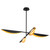 Oxygen Pivot LED Chandelier in Black W/ Aged Brass - 3-407-1540