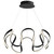 Oxygen Cirro LED Ceiling Mount in Black - 3-61-15
