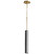 Oxygen Totem LED Pendant in Dark Gray / Aged Brass - 3-614-1540