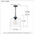 Quoizel Abner One Light Mini Pendant in Matte Black - ABR1512MBK