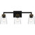 Quoizel Almany Three Light Bath in Matte Black - ALY8623MBK