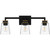 Quoizel Almany Three Light Bath in Matte Black - ALY8623MBK