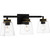 Quoizel Almany Three Light Bath in Matte Black - ALY8623MBK