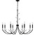 Quoizel Heiress Eight Light Chandelier in Matte Black - HEI5040MBK