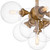 Quoizel Glinda Five Light Semi Flush Mount in Brushed Weathered Brass - GLI1720BWS