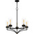 Quoizel Hillside Five Light Chandelier in Matte Black - HLS5026MBK