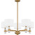 Quoizel Kimberly Five Light Chandelier in Brushed Weathered Brass - KMB5030BWS