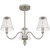 Quoizel McKinney Three Light Semi-Flush Mount in Brushed Nickel - MCK1722BN