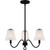 Quoizel McKinney Three Light Chandelier in Matte Black - MCK5022MBK