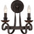 Quoizel Noble Two Light Wall Sconce in Rustic Black - NBE8702RK