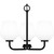 Quoizel Nielson Three Light Pendant in Matte Black - NIE2817MBK