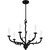 Quoizel Oakley Six Light Chandelier in Earth Black - OAK5025EK