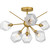 Quoizel Salvador Six Light Semi-Flush Mount in Brushed Gold - PCSVD1724BRG Quoizel Salvador Six Light Semi-Flush Mount in Brushed Gold - PCSVD1724BRG