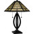 Quoizel Tiffany Two Light Table Lamp in Matte Black - TF6151MBK