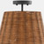 Quorum Wicker Three Light Semi Flush Mount in Matte Black - 2893-13-59