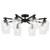 Quorum Veno Eight Light Ceiling Mount in Matte Black - 358-8-59