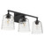 Quorum Eldorado Three Light Vanity in Matte Black - 5005-3-159