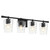 Quorum Goodwin Four Light Vanity in Matte Black - 5204-4-59