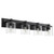 Quorum 5369 Vanities Four Light Vanity in Textured Black w/ Clear/Seeded - 5369-4-269