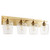 Quorum Veno Four Light Vanity in Aged Brass - 558-4-80