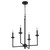 Quorum Eldorado Four Light Chandelier in Matte Black - 6005-4-59