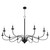 Quorum Maryse Ten Light Chandelier in Matte Black - 6021-10-59