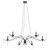 Quorum Lorelei Six Light Chandelier in Matte Black - 602-6-59